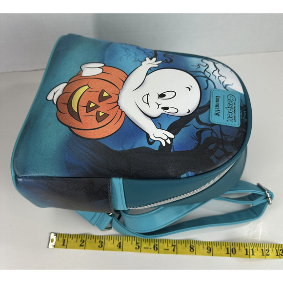 Loungefly Casper The Friendly Ghost Pumpkin Costume Mini Backpack Dark Forest - Picture 12 of 16